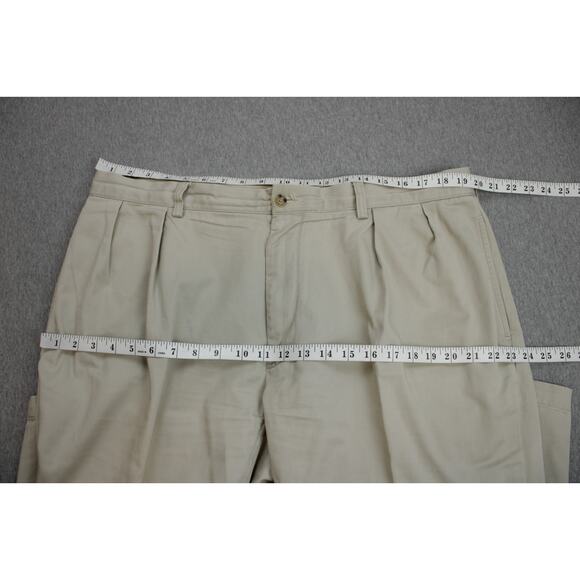 Polo Ralph Lauren Pants Mens Size 38 x 30 Khaki 100% Cotton Classic Fit Pleated - Picture 6 of 8